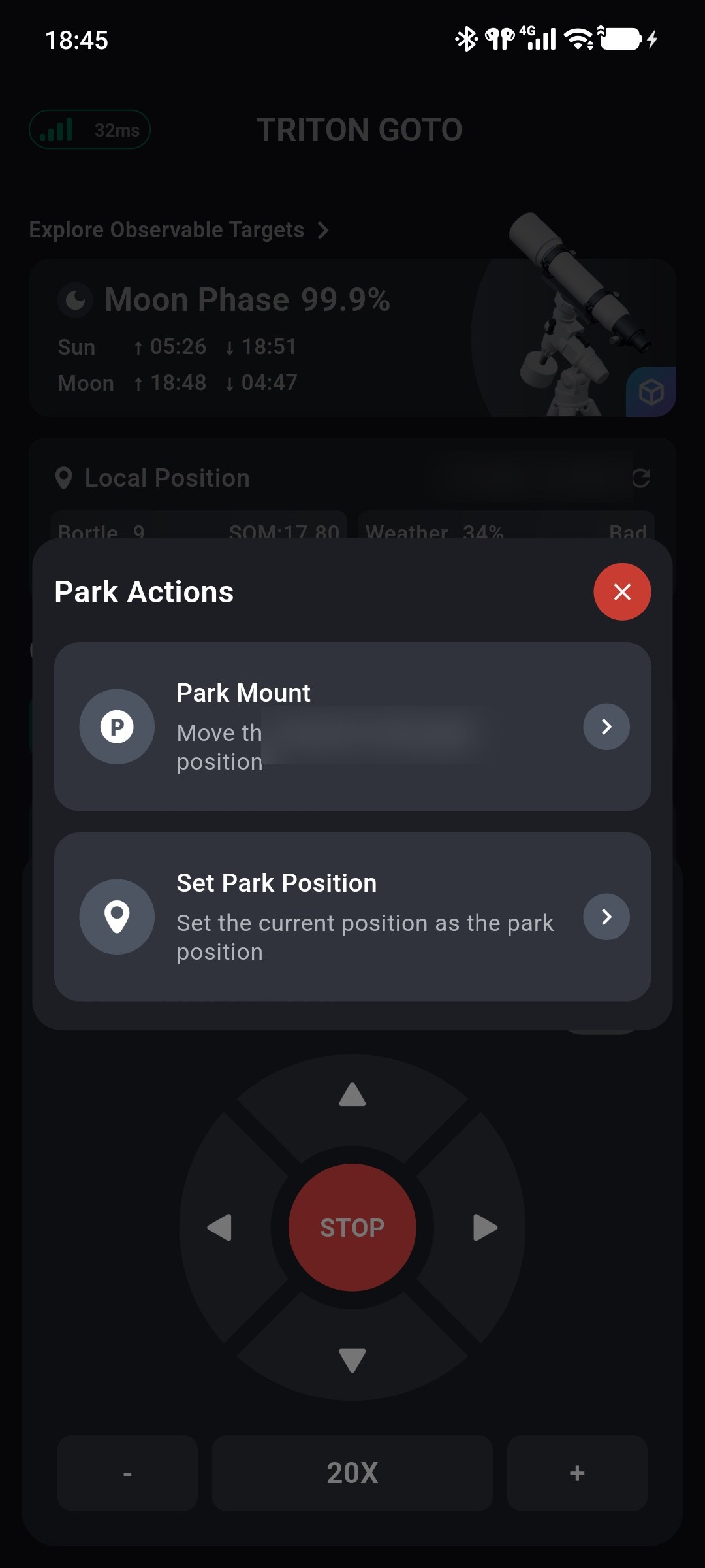 Park Mount and Set Park Position operations